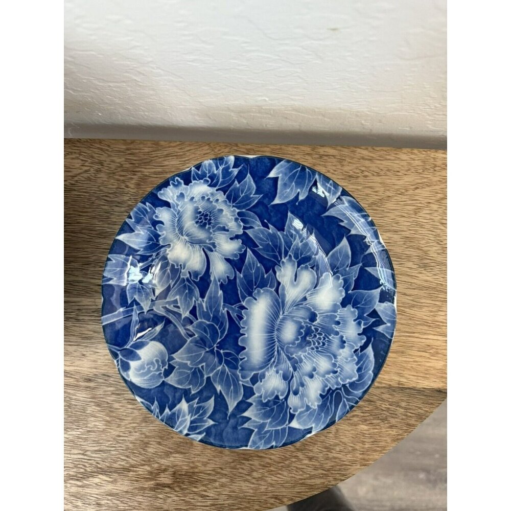 Teien Japanese Blue & White Floral SMALL Bowls | Set of 8